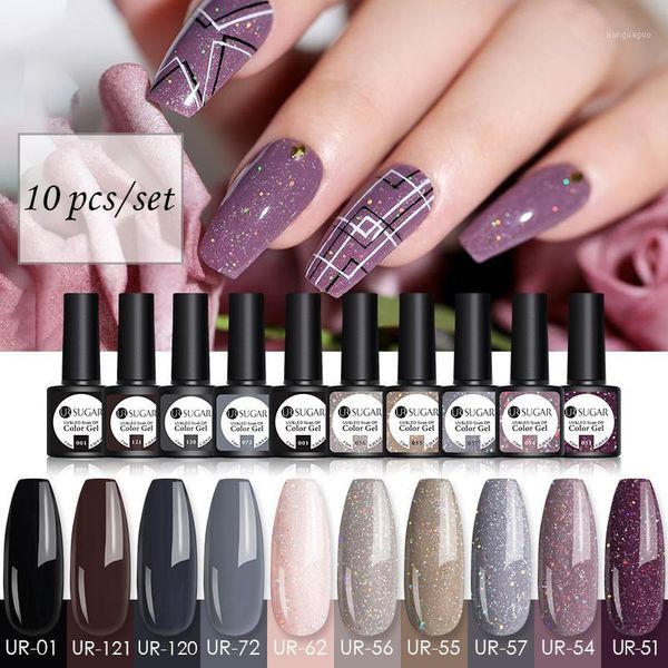 sugar 10pcs gel nail polish set 7.5ml color glitter kit uv for varnish manicures art1, Red;pink
sugar 10pcs gel nail polish set 7.5ml color glitter kit uv for varnish manicures art1, Red;pink