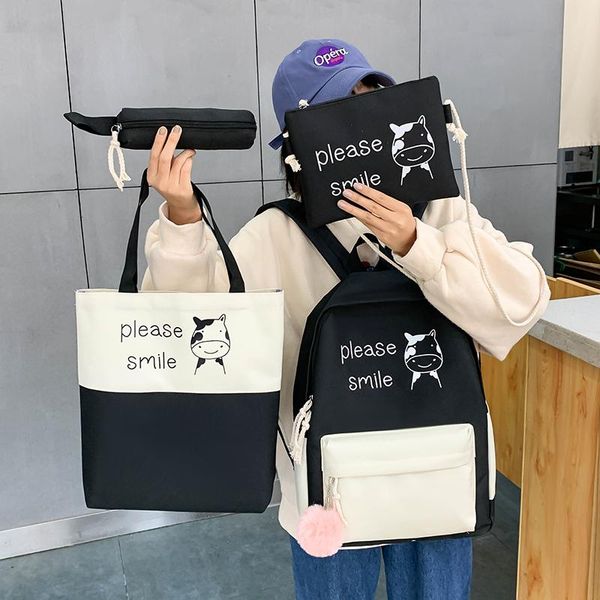 school bags 4 pcs sets canvas schoolbags for teenage girls women backpack bag teenager female shoulder
school bags 4 pcs sets canvas schoolbags for teenage girls women backpack bag teenager female shoulder