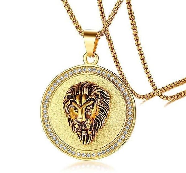 animal series jungle lion pendant medallion punk style men's personality trend classic necklace necklaces, Silver
animal series jungle lion pendant medallion punk style men's personality trend classic necklace necklaces, Silver