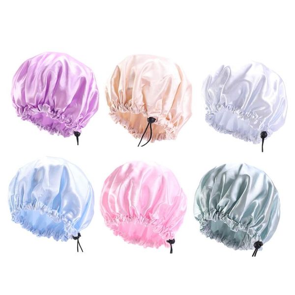 caps & hats kids satin bonnet double layered sleep adjustable elastic sleeping waterproof bath hat shower hair cover, Yellow
caps & hats kids satin bonnet double layered sleep adjustable elastic sleeping waterproof bath hat shower hair cover, Yellow