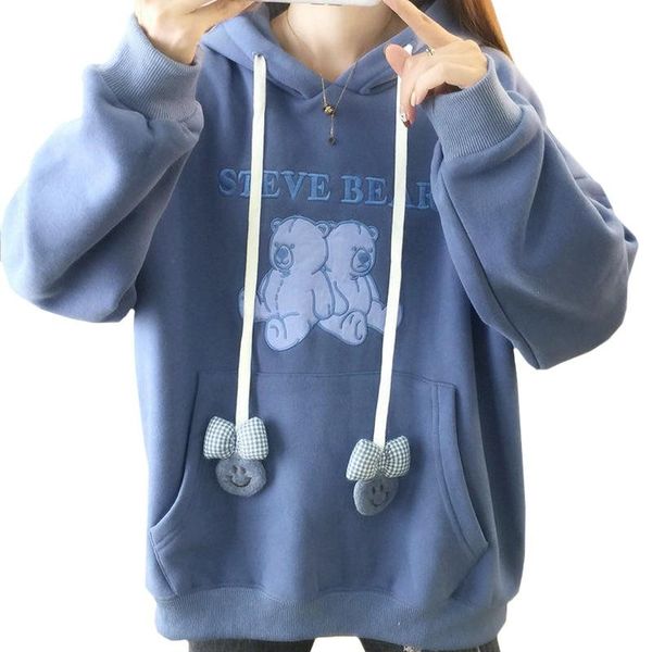 women's hoodies & sweatshirts winter plus velvet sweet haze blue girl hoodie women sweatshirt embroidery harajuku cartoon hugging puppe, Black
women's hoodies & sweatshirts winter plus velvet sweet haze blue girl hoodie women sweatshirt embroidery harajuku cartoon hugging puppe, Black