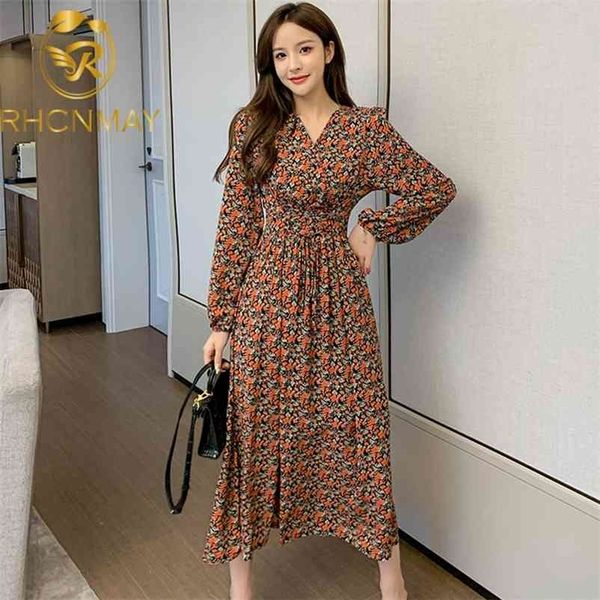 vintage floral chiffon dress spring autumn v-neck slim elastic waist mid-length pleated 210520, Black;gray
vintage floral chiffon dress spring autumn v-neck slim elastic waist mid-length pleated 210520, Black;gray