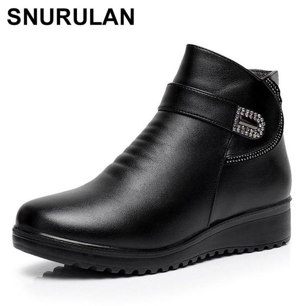 boots snurulan winter women shoes woman fashion genuine leather flat snow mother soft comfortable warm ankle, Black
boots snurulan winter women shoes woman fashion genuine leather flat snow mother soft comfortable warm ankle, Black