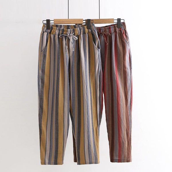 women's pants & capris plus size cotton linen women summer casual ankle-length 2021 vintage striped elastic waist harem p794, Black;white
women's pants & capris plus size cotton linen women summer casual ankle-length 2021 vintage striped elastic waist harem p794, Black;white
