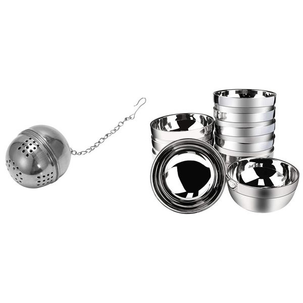 bowls 1 pcs tea ball strainer stainless steel infuser mesh filter & 10 double-walled insulated soup 16cm
bowls 1 pcs tea ball strainer stainless steel infuser mesh filter & 10 double-walled insulated soup 16cm