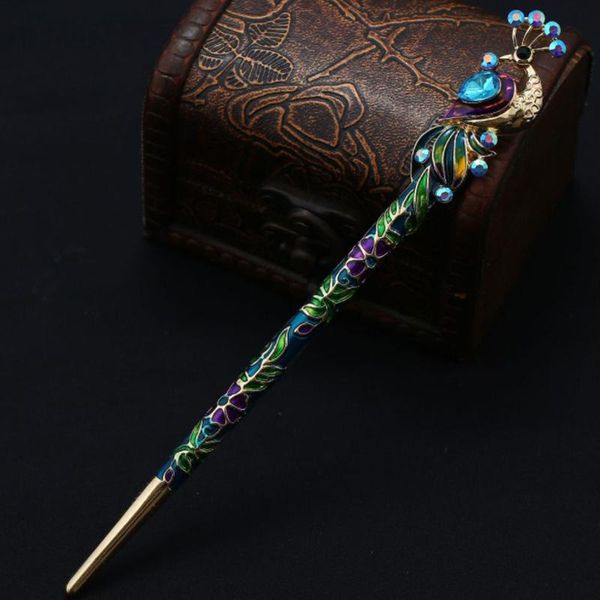 hair clips & barrettes retro women enamel crystal peacock stick hairpin chinese style handmade accessories, Golden;silver
hair clips & barrettes retro women enamel crystal peacock stick hairpin chinese style handmade accessories, Golden;silver