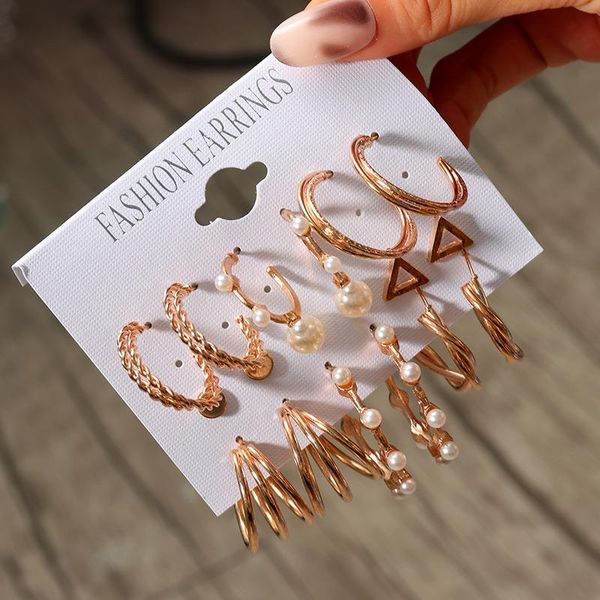 hoop & huggie women's earrings set vintage geometric gold pearl for women fashion korean round drop 2021 trend jewelry, Golden;silver
hoop & huggie women's earrings set vintage geometric gold pearl for women fashion korean round drop 2021 trend jewelry, Golden;silver