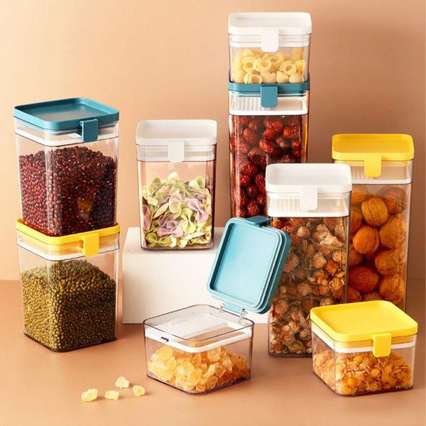 storage bottles & jars 500/1000/1600ml container plastic kitchen refrigerator noodle box multigrain tank transparent sealed
storage bottles & jars 500/1000/1600ml container plastic kitchen refrigerator noodle box multigrain tank transparent sealed