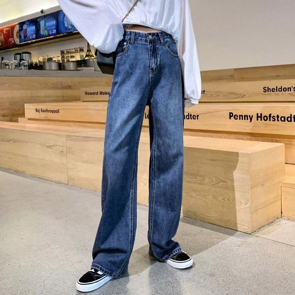 women's jeans casual denim high waist long pants light blue trousers for women wide leg pant street clothes straight
women's jeans casual denim high waist long pants light blue trousers for women wide leg pant street clothes straight