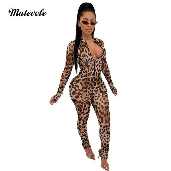 women's jumpsuits & rompers mutevole skinny leopard print tracksuit jumpsuit women casual front zipper fitness long sleeve slim party, Black;white
women's jumpsuits & rompers mutevole skinny leopard print tracksuit jumpsuit women casual front zipper fitness long sleeve slim party, Black;white