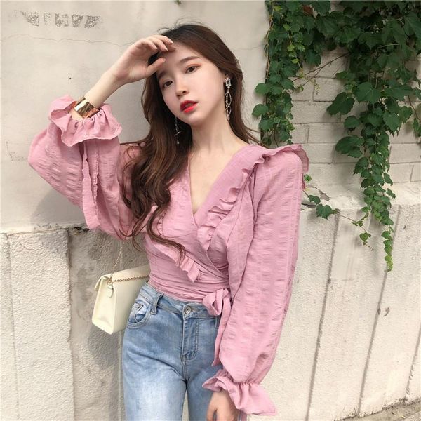 spring v-neck ruffles bandage female blouse shirt full lantern sleeve chiffon women blouses 2021 autumn blusas women's & shirts, White
spring v-neck ruffles bandage female blouse shirt full lantern sleeve chiffon women blouses 2021 autumn blusas women's & shirts, White