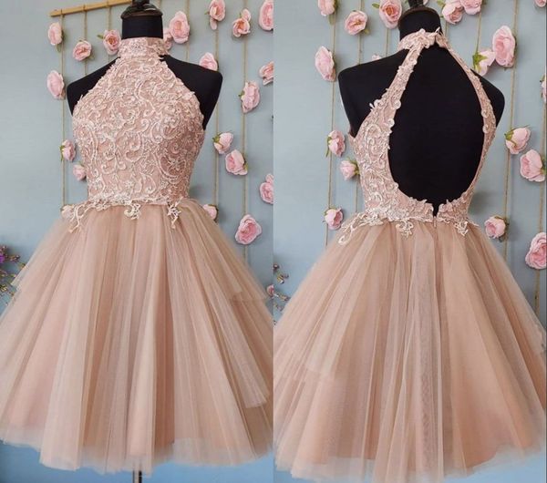 2022 vintage high neck champagne short homecoming graduation dresses a line lace crystal keyhole back beads tulle bridesmaid party mini cock, Blue;pink
2022 vintage high neck champagne short homecoming graduation dresses a line lace crystal keyhole back beads tulle bridesmaid party mini cock, Blue;pink