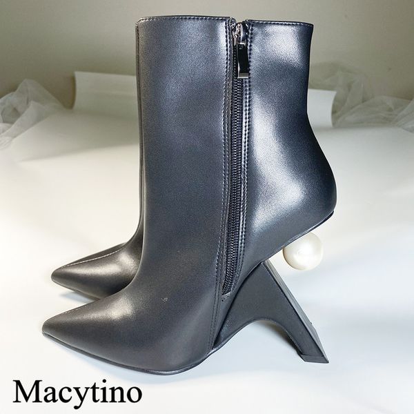 boots ladies black leather pearl embellished bevel high heel boots ankle spring pointed i4kl
boots ladies black leather pearl embellished bevel high heel boots ankle spring pointed i4kl