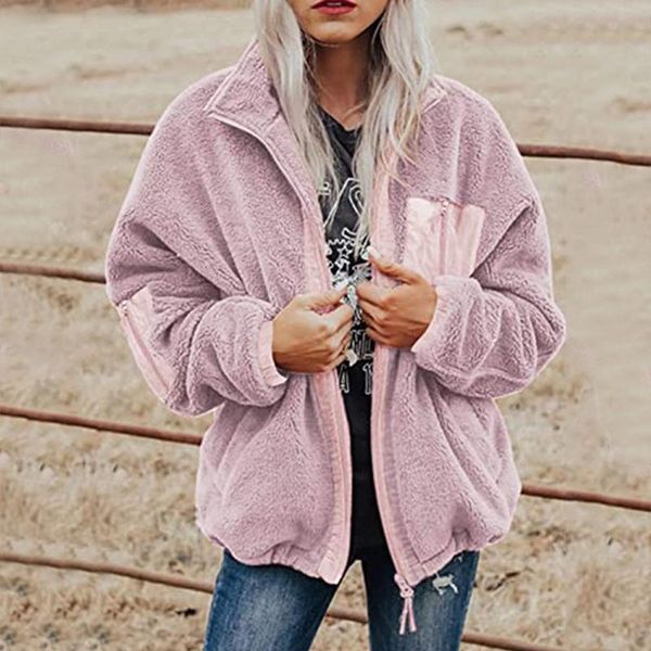 women's jackets women winter warm wool pockets outwear streetwear fashion korean polerones mujer 2021 autumn oversize purple, Black;brown
women's jackets women winter warm wool pockets outwear streetwear fashion korean polerones mujer 2021 autumn oversize purple, Black;brown