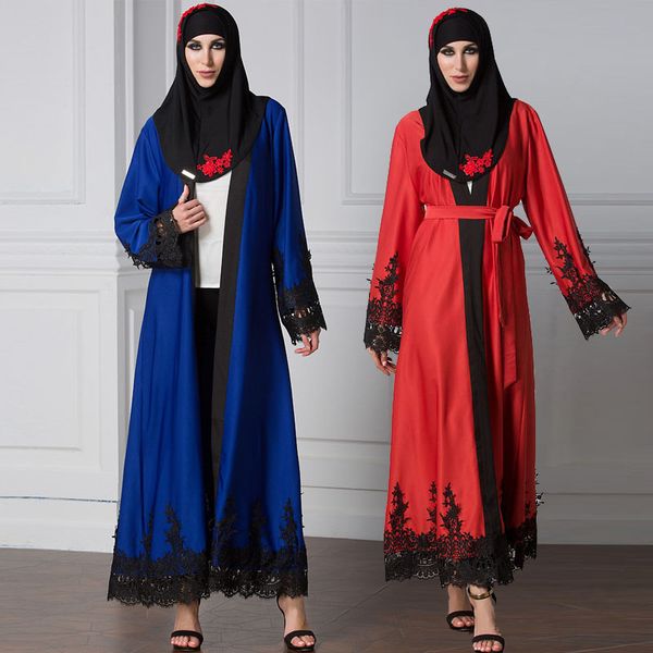 open abaya kimono dubai muslim robe long embroidery floral maxi cardigan hijab dress turkish islamic abayas for women clothing, Red
open abaya kimono dubai muslim robe long embroidery floral maxi cardigan hijab dress turkish islamic abayas for women clothing, Red