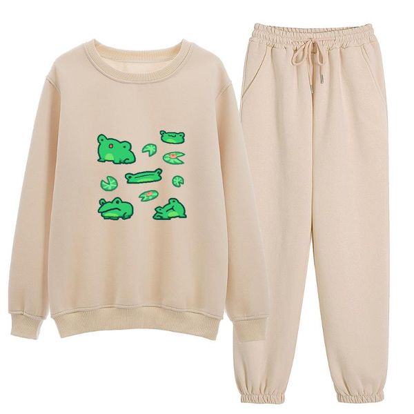 kawaii frog sweatshirt cotton women outfit autumn cute hoodies for girls full sleeve aesthetic two-piece suit sweatpants set women's tw, White
kawaii frog sweatshirt cotton women outfit autumn cute hoodies for girls full sleeve aesthetic two-piece suit sweatpants set women's tw, White