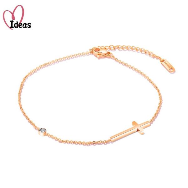 anklets cross & cz crystals rose gold color stainless steel for women crystal anklet bracelet female foot jewelry, Red;blue
anklets cross & cz crystals rose gold color stainless steel for women crystal anklet bracelet female foot jewelry, Red;blue