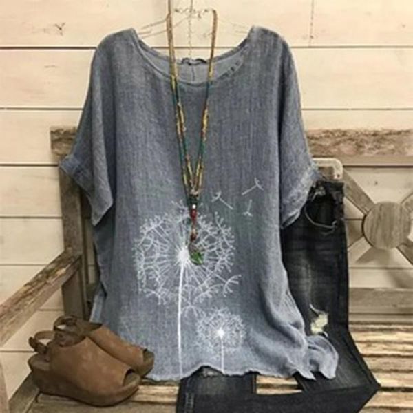 women's blouses & shirts est summer casual round neck short sleeve printed loose shirt ladies blouse plus size blusas mujer#, White
women's blouses & shirts est summer casual round neck short sleeve printed loose shirt ladies blouse plus size blusas mujer#, White