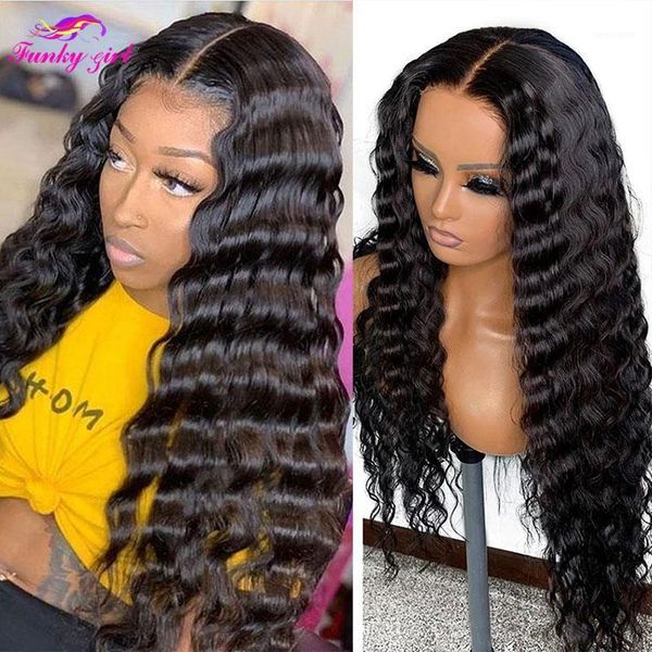 30inch deep wave human hair lace front wigs brazilian curly for women 4x4 closure wig 180 density remy1, Black;brown
30inch deep wave human hair lace front wigs brazilian curly for women 4x4 closure wig 180 density remy1, Black;brown