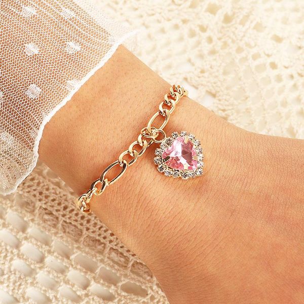rhinestone heart charm bracelet gold color chain mother's day bracelets jewelry gifts for mama women on hand 2021 trendy, Golden;silver
rhinestone heart charm bracelet gold color chain mother's day bracelets jewelry gifts for mama women on hand 2021 trendy, Golden;silver