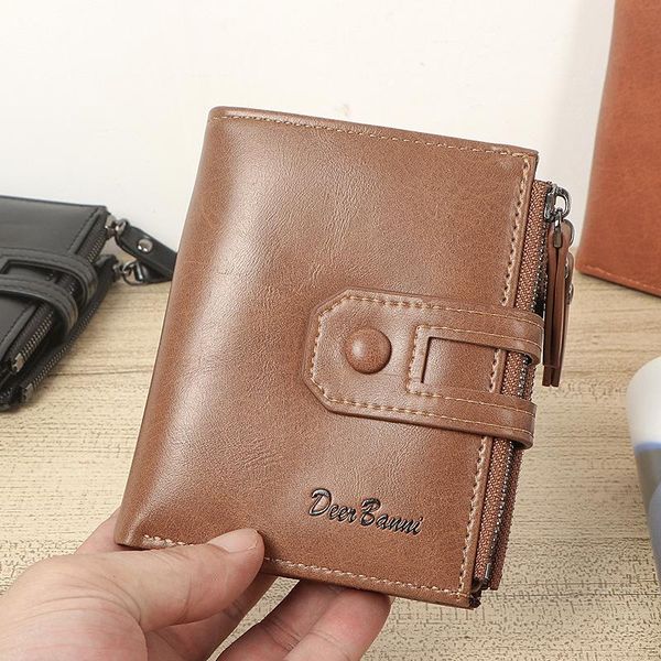 wallets men's wallet casual korean buckle retro short multifunctional zipper vertical male coin purse card holders bag folding, Red;black
wallets men's wallet casual korean buckle retro short multifunctional zipper vertical male coin purse card holders bag folding, Red;black