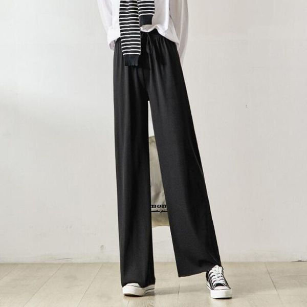 high waist pants women casual streetwear trousers fashion elastic slim fit loose wide leg pantalon femme women's & capris, Black;white
high waist pants women casual streetwear trousers fashion elastic slim fit loose wide leg pantalon femme women's & capris, Black;white