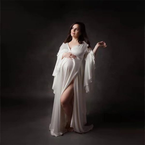 v neck pregnancy dresses split front maternity shoot dress pgraphy long pregnant women maxi maternity gown p props, White
v neck pregnancy dresses split front maternity shoot dress pgraphy long pregnant women maxi maternity gown p props, White