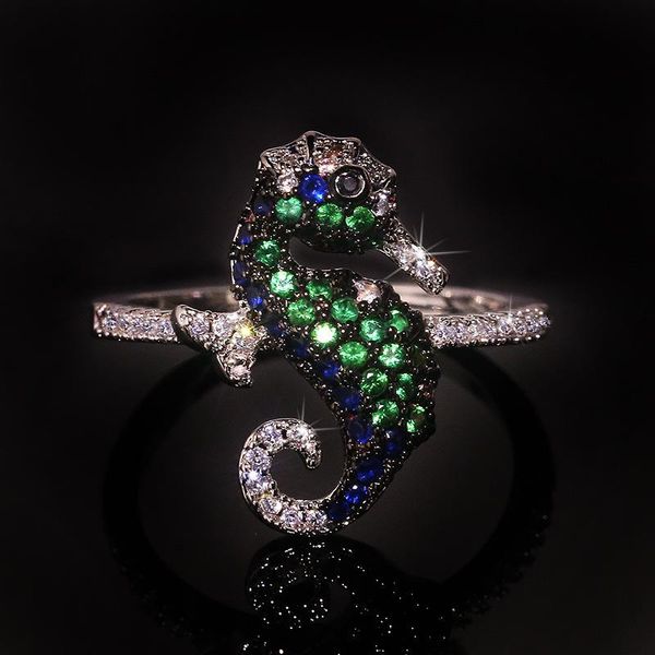 cluster rings npkds seahorse shaped for women creative color crystal zircon wedding chic animal ring gifts, Golden;silver
cluster rings npkds seahorse shaped for women creative color crystal zircon wedding chic animal ring gifts, Golden;silver
