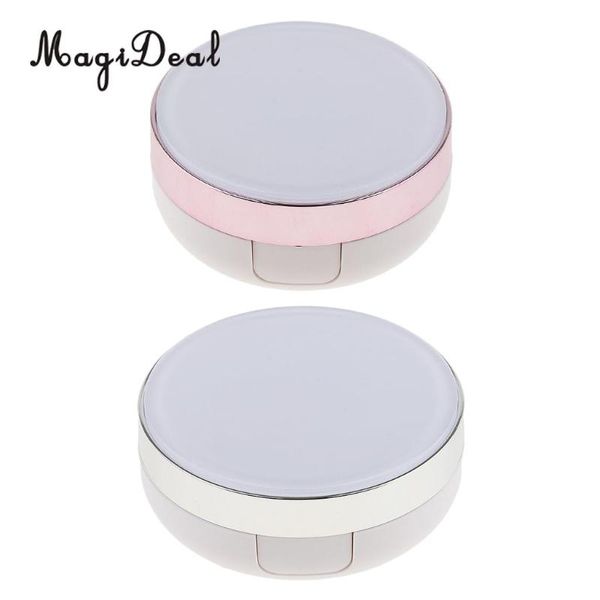 

2x empty luxurious make-up powder container air cushion case with puff and extra inner foundation bb cream box storage bottles & jars