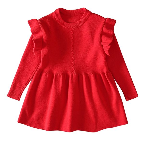 dresses for girls ruffles knitted dress solid color children party casual style children's costumes 210528, Red;yellow
dresses for girls ruffles knitted dress solid color children party casual style children's costumes 210528, Red;yellow