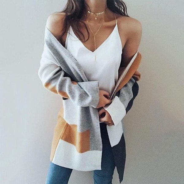 women's jackets autumn women irregular geometric pattern knit cardigan slash neck long sleeve casual woman's coat outerwear drop, Black;brown
women's jackets autumn women irregular geometric pattern knit cardigan slash neck long sleeve casual woman's coat outerwear drop, Black;brown