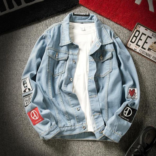men's jackets korean denim jacket lapel single breasted pocket decoration washable breathable solid casual fashion loose coat, Black;brown
men's jackets korean denim jacket lapel single breasted pocket decoration washable breathable solid casual fashion loose coat, Black;brown