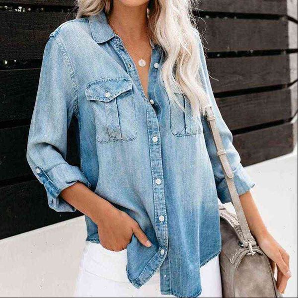 womens shirt shirts loose long sleeve full spray white washed thin denim spring summer lapel blue blouse clothing
womens shirt shirts loose long sleeve full spray white washed thin denim spring summer lapel blue blouse clothing