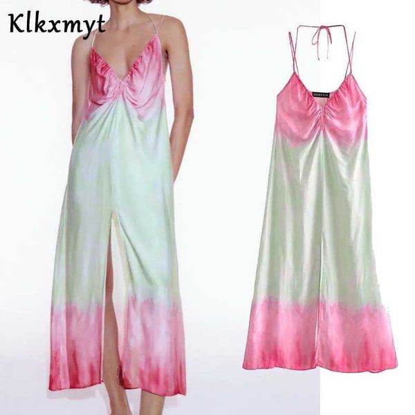 klkxmyt za dress women summer fashion tie dye print sling midi dresses woman casual hem split female dresse vestido 210527, Black;gray
klkxmyt za dress women summer fashion tie dye print sling midi dresses woman casual hem split female dresse vestido 210527, Black;gray