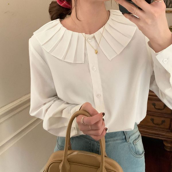 2Colors 2021 spring autumn womens blouse French style office Black shirt women outwear Long sleeve tops(X1789, White
2Colors 2021 spring autumn womens blouse French style office Black shirt women outwear Long sleeve tops(X1789, White