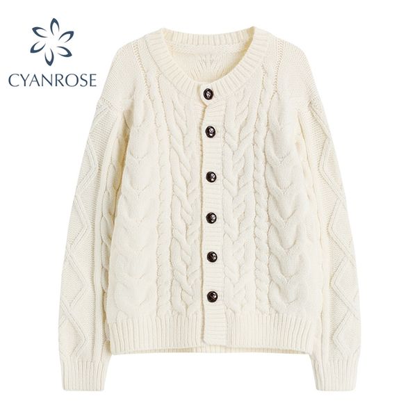 twist sweater solid cardigan vintage o neck long sleeve women's knitwear baggy single breasted korean ins ol female knitted 210430, White
twist sweater solid cardigan vintage o neck long sleeve women's knitwear baggy single breasted korean ins ol female knitted 210430, White
