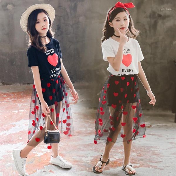 clothing sets summer kids grils clothes letter heart shape short sleeve t shirt tulle dress outfits set children girl, White
clothing sets summer kids grils clothes letter heart shape short sleeve t shirt tulle dress outfits set children girl, White