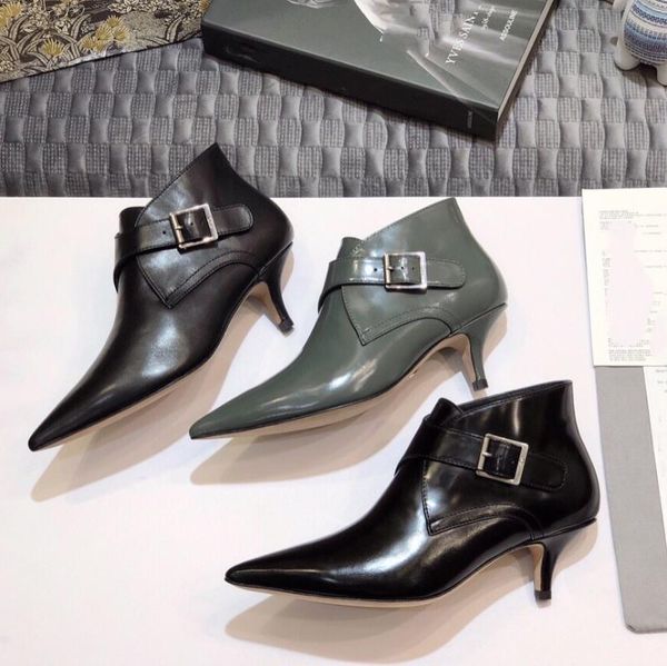 boots 2021 zapatos de mujer leather ankle autumn woman pointed toes med thin heels metal button botas, Black
boots 2021 zapatos de mujer leather ankle autumn woman pointed toes med thin heels metal button botas, Black