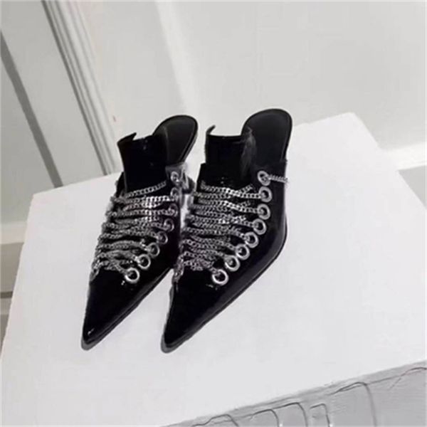 women's shoes summer niche new thick heel baotou european and american pointed toe with metal chain personalized 60% off store online, Black
women's shoes summer niche new thick heel baotou european and american pointed toe with metal chain personalized 60% off store online, Black