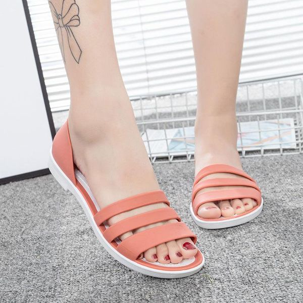 summer style sandals women flat beach shoes seaside plastic fashion crystal jelly, Black
summer style sandals women flat beach shoes seaside plastic fashion crystal jelly, Black