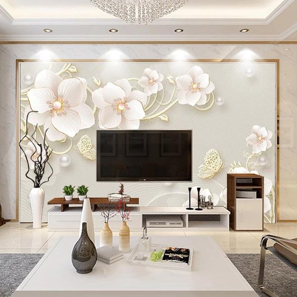 wallpapers custom self adhesive wallpaper 3d stereo relief jewelry flower mural modern simple european living room tv background wall
wallpapers custom self adhesive wallpaper 3d stereo relief jewelry flower mural modern simple european living room tv background wall