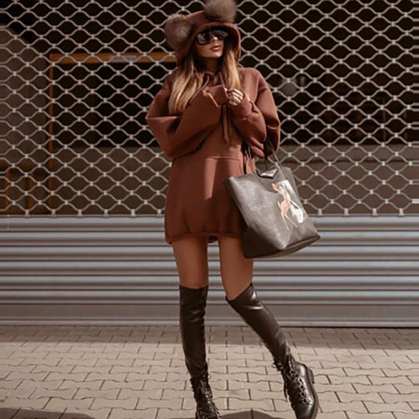 women's hoodies & sweatshirts oversized women casual loose hooded sweatshirt autumn winter female elegant solid color pullover streetw, Black
women's hoodies & sweatshirts oversized women casual loose hooded sweatshirt autumn winter female elegant solid color pullover streetw, Black