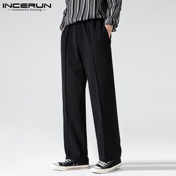 men's pants 2021 men joggers drawstring solid color leisure straight trousers streetwear loose casual pantalones hombre incerun, Black
men's pants 2021 men joggers drawstring solid color leisure straight trousers streetwear loose casual pantalones hombre incerun, Black