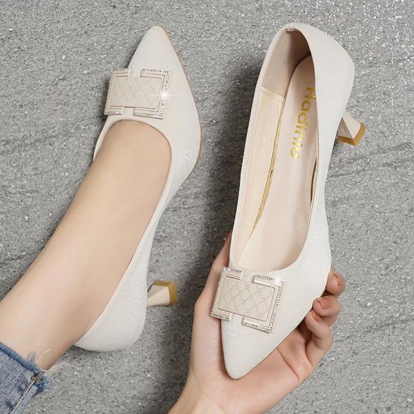 dress shoes women 2021 fashion yellow buckle concise high heels official elegant, Black
dress shoes women 2021 fashion yellow buckle concise high heels official elegant, Black