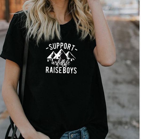 support wildlife raiseboys print women t shirts short sleeve o neck loose ladies causal tee, White
support wildlife raiseboys print women t shirts short sleeve o neck loose ladies causal tee, White