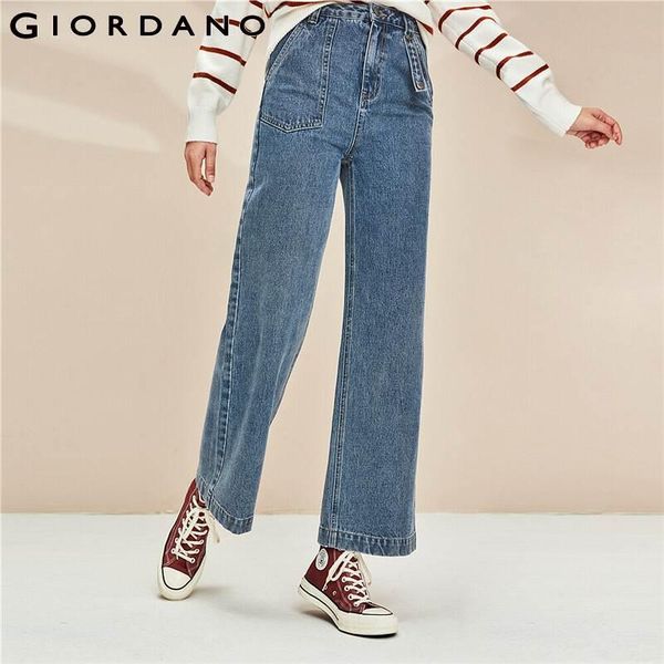 giordano women jenas cotton asymmetrical high waist jeans wide leg button closure zip pantalon jean femme 93410608 women's, Blue
giordano women jenas cotton asymmetrical high waist jeans wide leg button closure zip pantalon jean femme 93410608 women's, Blue