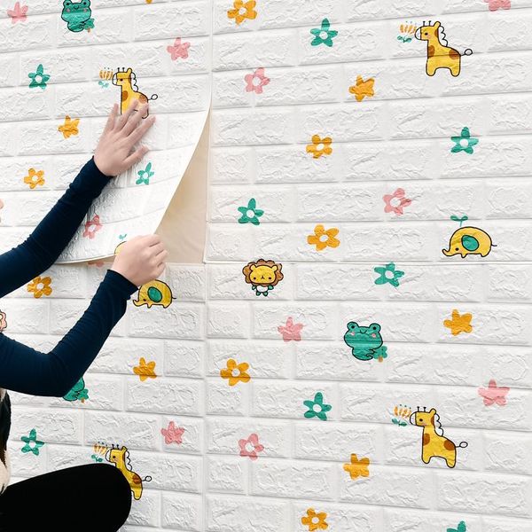 wallpapers 3d brick kids cartoon animal pattern wallpaper children's room diy self-adhesive waterproof pe foam wall stickers decor
wallpapers 3d brick kids cartoon animal pattern wallpaper children's room diy self-adhesive waterproof pe foam wall stickers decor