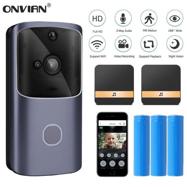 onvian wifi doorbell camera smart video intercom door bell waterproof wireless home security alarm pir night vision11
onvian wifi doorbell camera smart video intercom door bell waterproof wireless home security alarm pir night vision11