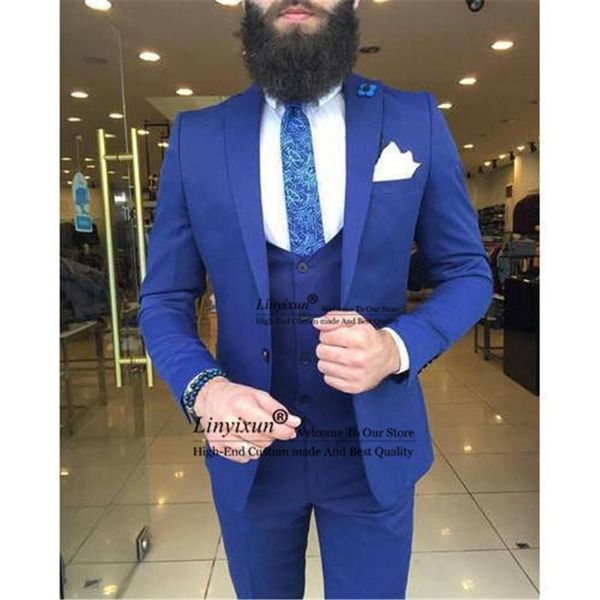 men's suits & blazers classic royal blue mens for wedding 3 pieces set slim groom wear tuxedos business male traje hombre casual terno, White;black
men's suits & blazers classic royal blue mens for wedding 3 pieces set slim groom wear tuxedos business male traje hombre casual terno, White;black