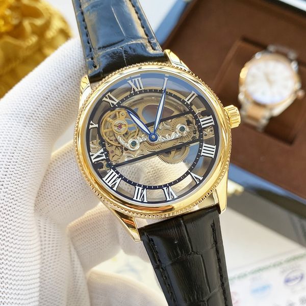 2021 new luxury mens watches two stitches 42mm size automatic mechanical watch hollow out wristwatch brand leather strap fashion gift, Slivery;brown
2021 new luxury mens watches two stitches 42mm size automatic mechanical watch hollow out wristwatch brand leather strap fashion gift, Slivery;brown